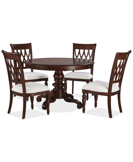 Daria 5-Pc. Dining Set (Round Table & 4 Side Chairs), Created for Macy's