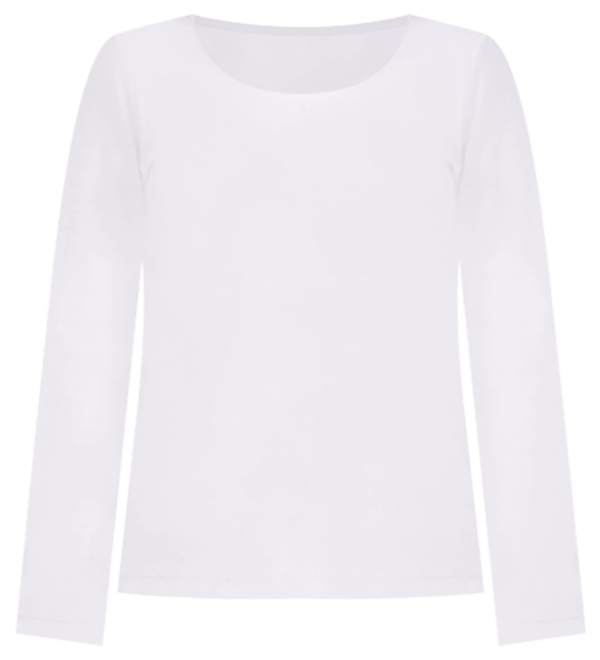 Women's Cotton Long-Sleeve Scoop-Neck Top, Created for Macy's