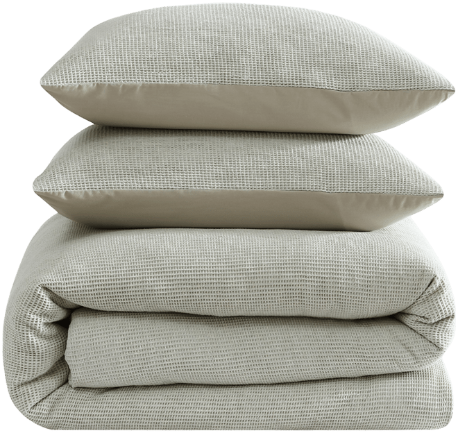 Microwaffle Melange 3 Piece Duvet Cover Set, King