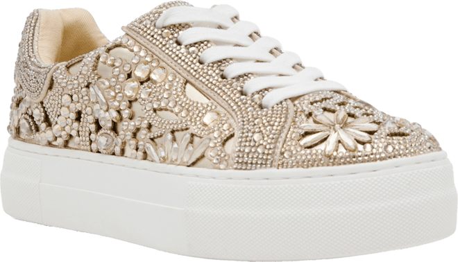 Betsey Johnson Women's Reily Rhinestone Platform Sneakers