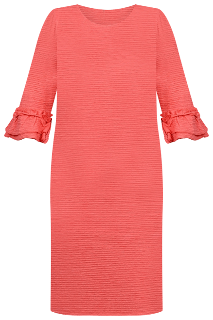 Petite 3/4 Sleeve Textured Knit Dress