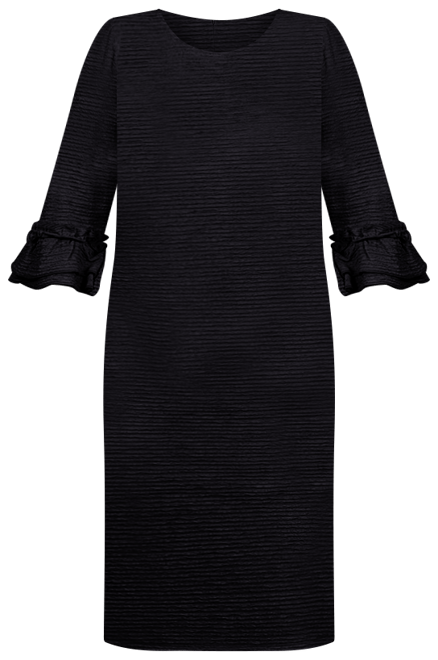 Petite 3/4 Sleeve Textured Knit Dress