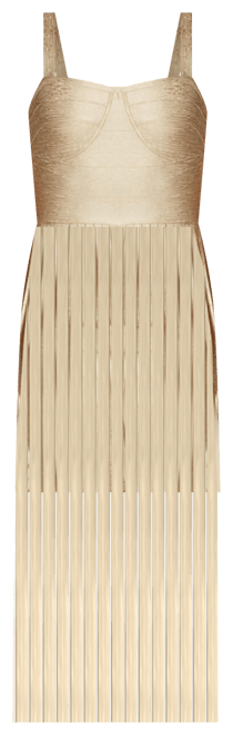 Women's Bandage Fringe Maxi Dress