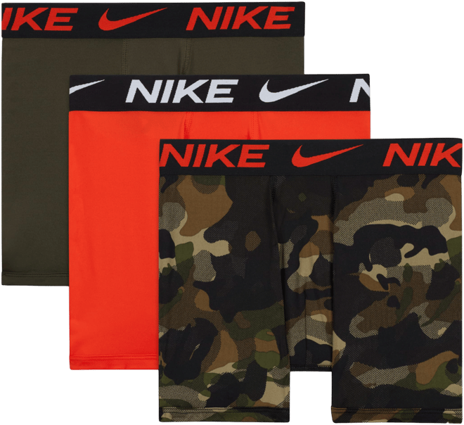 Nike Micro Print Boxer Briefs (3-Pack) Ropa interior para niños talla grande