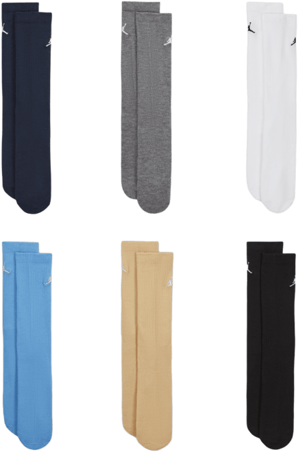Jordan Everyday Essentials Big Kids' Crew Socks (6 Pairs)