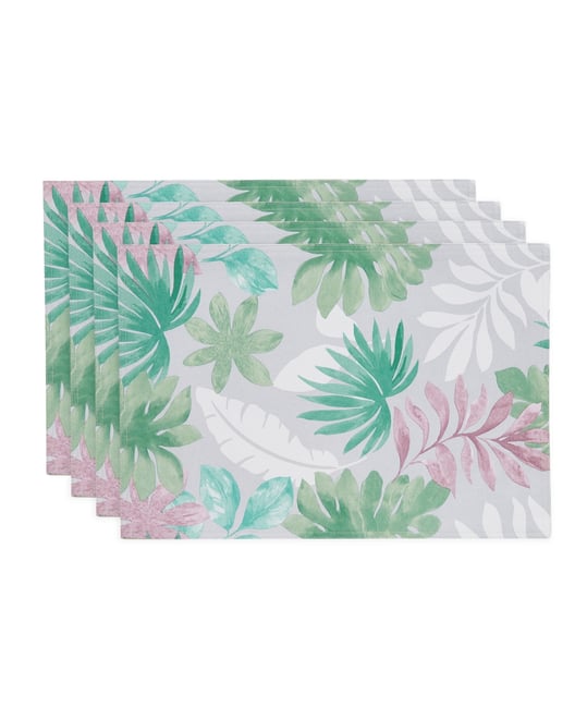Cover Palm Water-Resistant Indoor and Outdoor Placemats, Set of 4, 13" x 19"