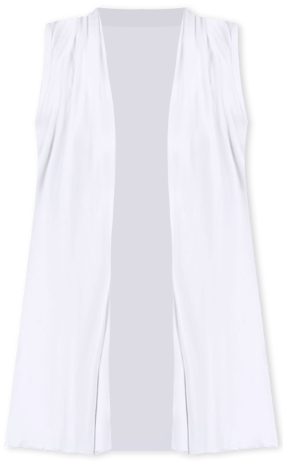 Draped Open Front Sleeveless Cardigan Vest