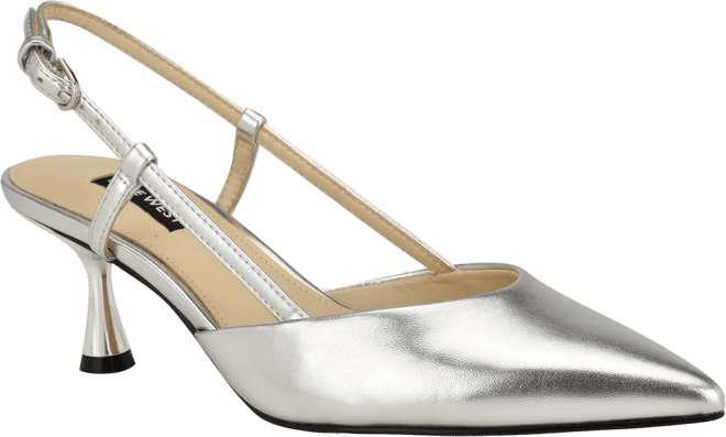 Women's Rhonda Kitten Heel Slingback Pumps