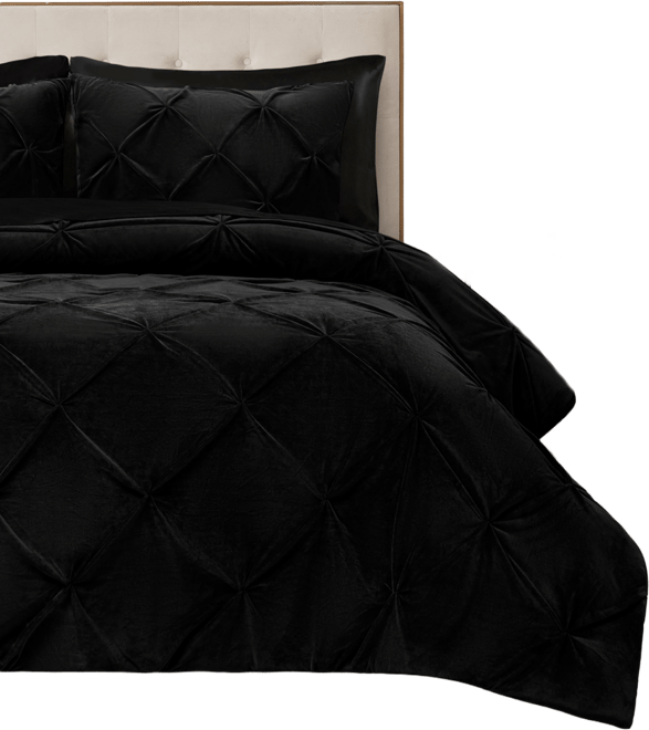 Kiss Pleat Plush 3-Pc. Comforter Set, King
