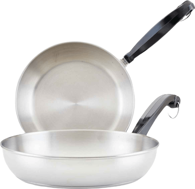Classic Series Stainless Steel Frying Pan Set, 8.25-Inch and 10-Inch