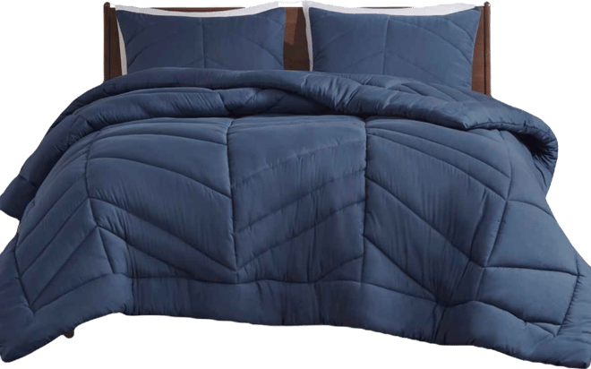 Remy Quilted Chevron 3-Pc. Comforter Set, Full/Queen