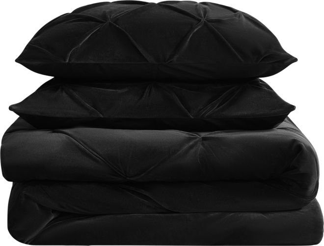Kiss Pleat Plush 3-Pc. Comforter Set, Full/Queen