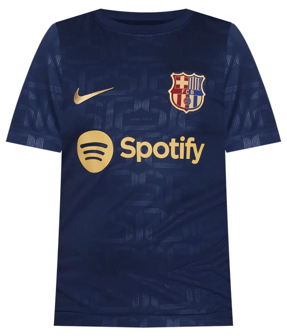 FC Barcelona Academy Pro İç Saha Nike Dri-FIT Maç Öncesi Kısa Kollu Genç Çocuk Futbol Üstü