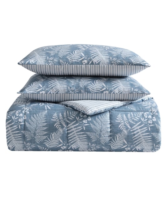 Fern Garden Reversible 3 Piece Comforter Set, King