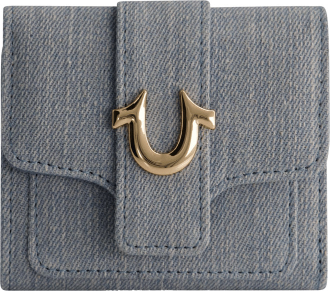 Denim Small Horseshoe Wallet