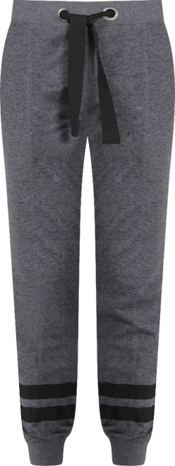 Women's Cotton Blend Jogger Pants with Contrast Ribbon Stripes