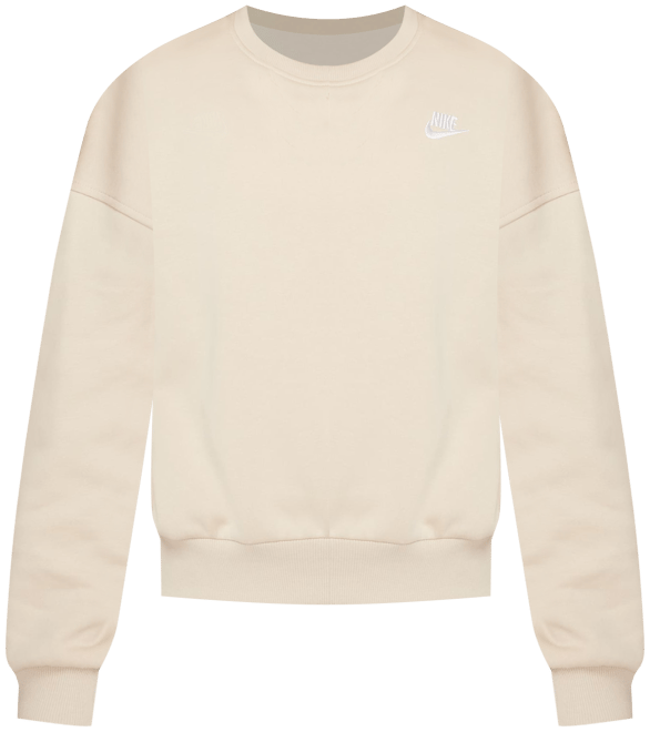 Nike Sportswear Club Fleece Sudadera de cuello redondo Dri-FIT de corte cuadrado para niña