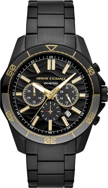 A|X Armani Exchange Men's Quartz Chronograph Black Stainless