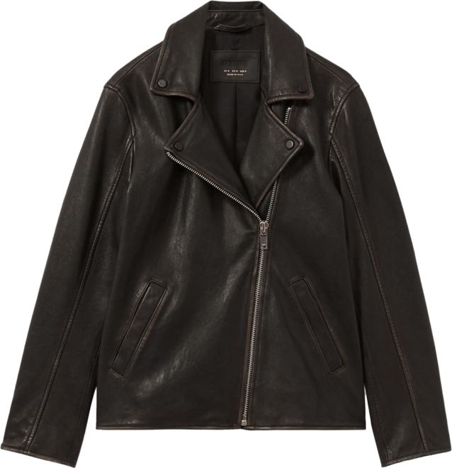 REISS Beau Leather Jacket | Bloomingdale's