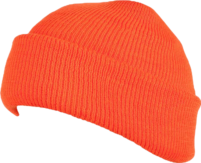 Men's Quietwear Unisex Micro Acrylic Fat Cap For Hunting, Blaze, One Size