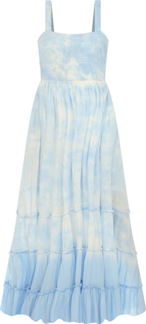 Women's Smocked Ruffle Maxi Dress