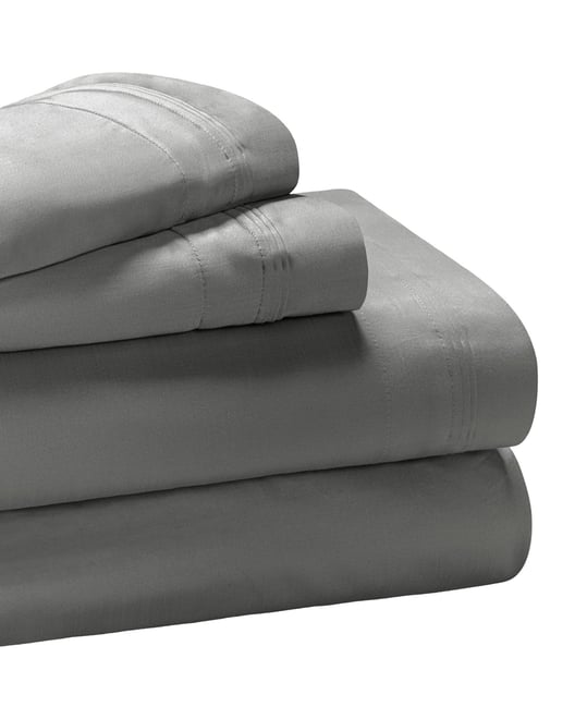 650-tc Egyptian Cotton Solid Deep Pocket Sheet Set, Olympic Queen