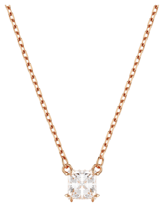 Stilla Pendant Square Cut, White, Necklace