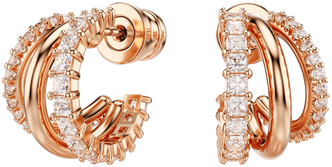 Swarovski Mixed Cuts, Mini, White, Rose Gold-Tone Plated Hyperbola