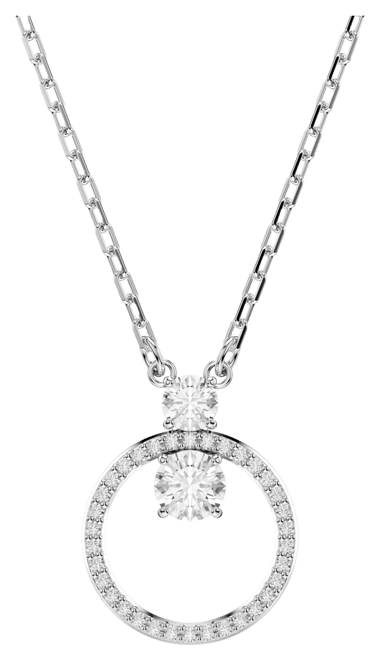 Constella Pendant, Round Cut, White Necklace