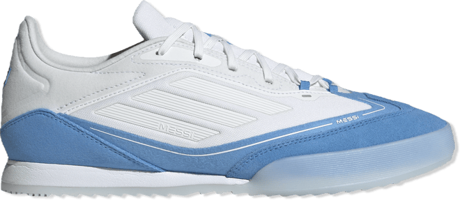 adidas F50 Messi Freestyle Indoor Soccer Shoes スニーカー adidas F50 Messi Freestyle - white/gold/blue burst | Soccer