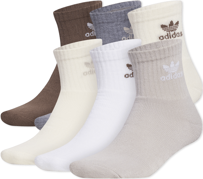 adidas Originals Trefoil 6 Pack Quarter Socks - Men's | Foot Locker