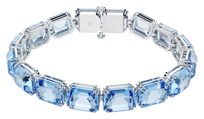 Octagon Cut, Color Gradient, Blue, Rhodium Plated Millenia Bracelet