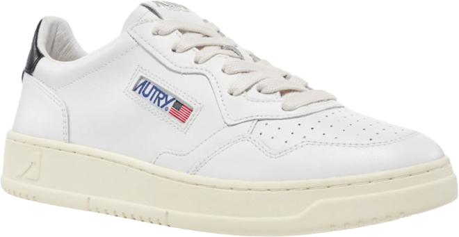 スニーカー AUTRY AULWLS04 Sneakers Medalist low-top woman's Autry Medalist Low Bicolor Sneakers In White And Silver Leather