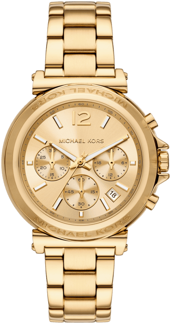Michael Kors ゴールド クロノグラフ Michael Kors Women's Maren Chronograph Gold-Tone Stainless
