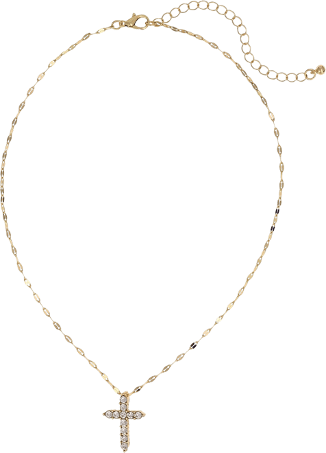 Dauplaise Jewelry Gold Cross Pendant Chain Necklace