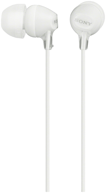 Mdr-EX15LP Fashion Color EX Series In-Ear Earbud Headphones (White)