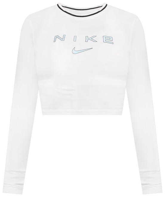ナイキ スポーツウェア チル ニット ウィメンズ スリム ロングスリーブ クロップド グラフィック Tシャツ