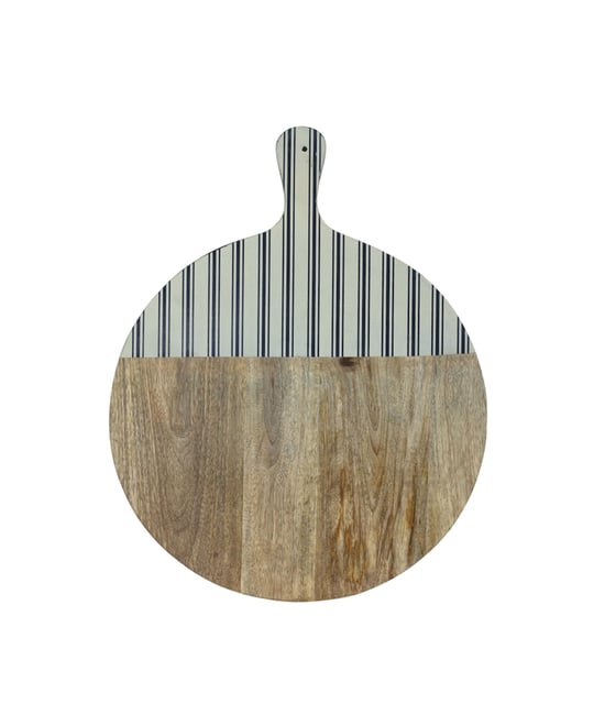 Natural Mango Wood Cutting Board With Stripe Accent 22.75"h