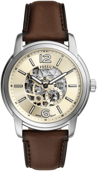 Men's Heritage Automatic Brown Leather Watch 43mm