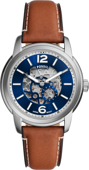 Men's Heritage Automatic Brown Leather Watch 43mm