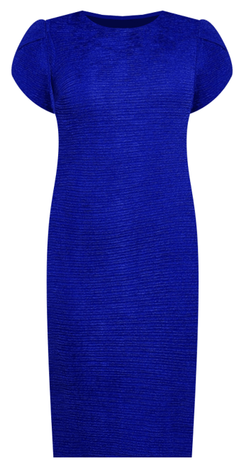 Petal Sleeve Textured Knit Dress