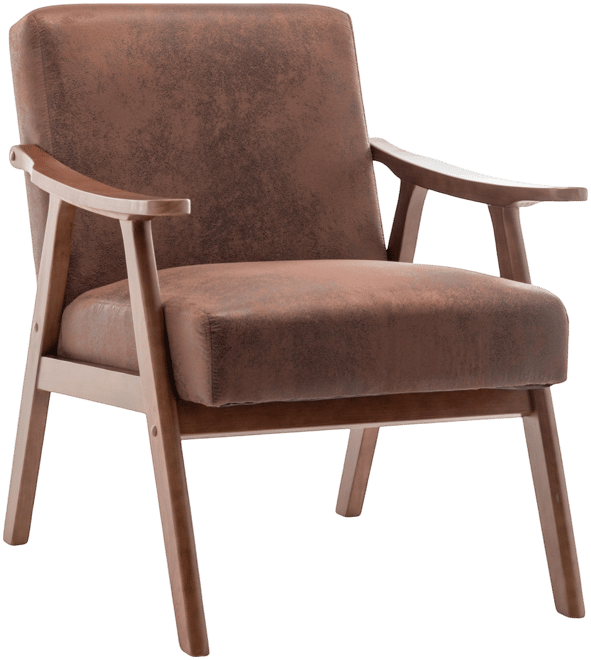 Streamdale Mid-Century Velvet & Wood Accent Chair for Comfort and Style