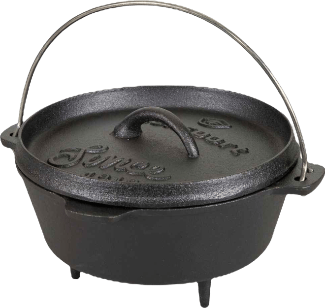 4 Qt Pre-Seasoned Cast Iron Dutch Oven with Legs