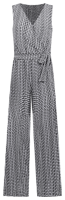 Petite Short Sleeveless Belted Jumpsuit