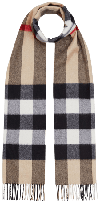 Burberry mega check on sale cashmere scarf