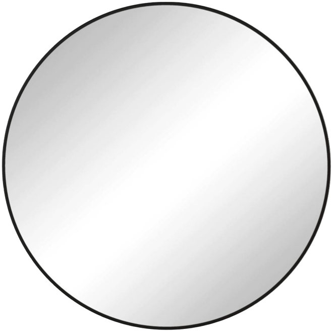 Streamdale 39" Wall Mount Circular Mirror, Black