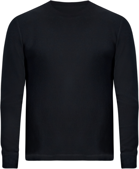 Men's Thermal Long-Sleeve Ribbed Crewneck Sweater, Created for Macy's