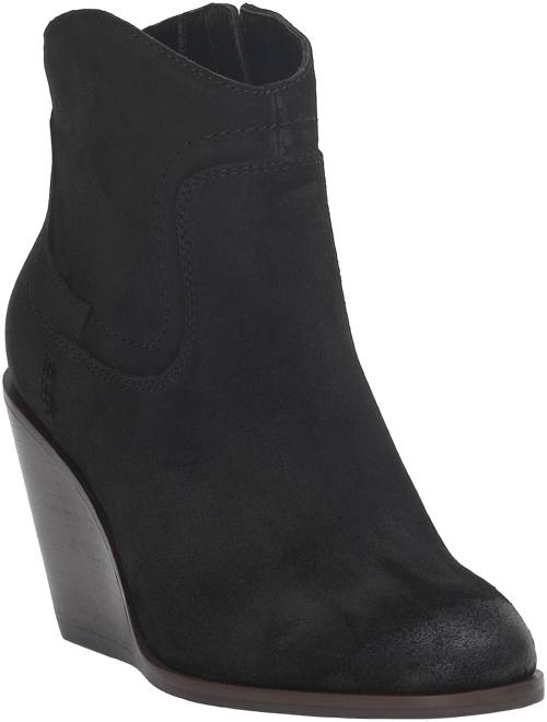 Lucky brand booties black suede sale