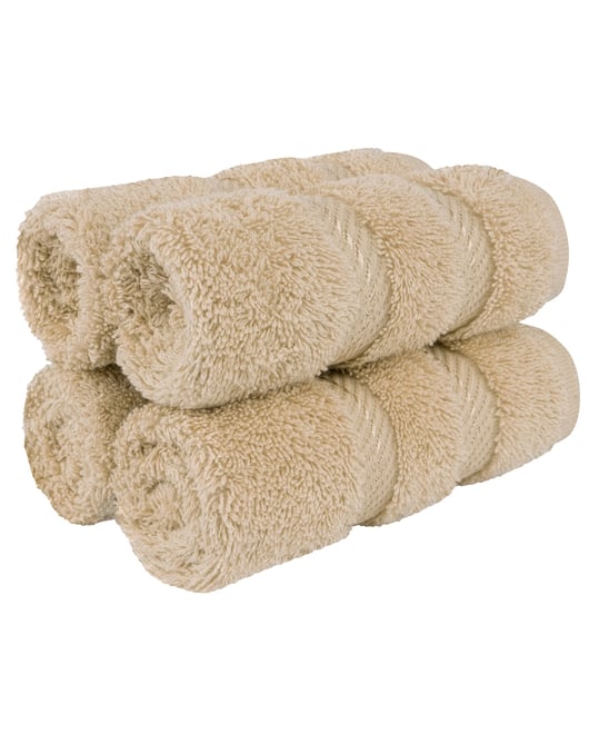 Edison Luxury 100% Turkish Cotton 4-Piece Washcloth Set
