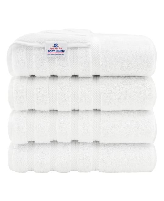 Edison Luxury 100% Turkish Cotton 4-Piece Bath Towel Set